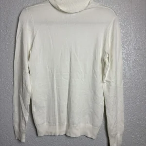 Calvin Klein Women's White Turtleneck Sweater Size S Rayon Nylon Blend – photo 2