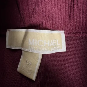 Michael Kors Ribbed Wide Leg Pants Burgundy Wine Purple XS Elastic Waist – photo 2