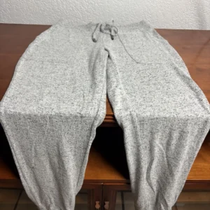 Susan Graver Weekend Grey Knit Joggers Lounge Pants XS