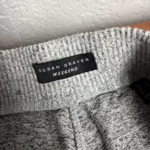 Susan Graver Weekend Grey Knit Joggers Lounge Pants XS – photo 2