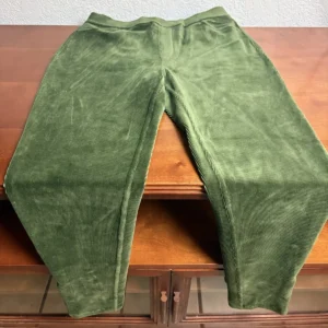 Susan Graver Green Corduroy Pants XS Olive Stretch Pull-On Trousers