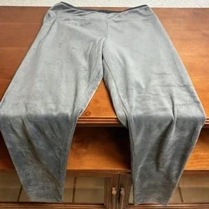Cuddl Duds Double Plush Velour Lounge Pants Grey Size S