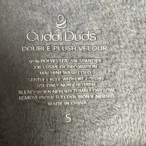 Cuddl Duds Double Plush Velour Lounge Pants Grey Size S – photo 2
