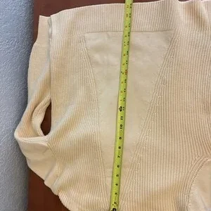 Marled Reunited Clothing Yellow Hooded Knit Sweater Small S Pastel – photo 6