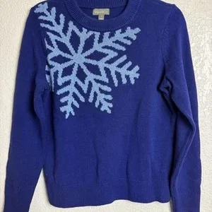 Style & Co. Blue Snowflake Sweater Women's Size S Knit Pullover – photo 2