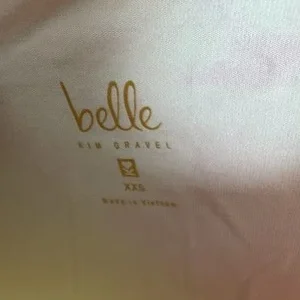 Belle Kim Gravel Tie Dye V-Neck 3/4 Sleeve Shirt XXS Pink Yellow Orange – photo 2