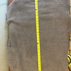 Barefoot Dreams CozyChic Knit Open Front Cardigan Sweater Taupe Grey Size S – photo 6