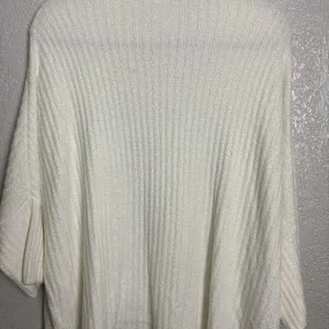 Barefoot Dreams CozyChic Lite Knit Open Front Cardigan Sweater White S/M – photo 4