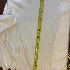 Barefoot Dreams CozyChic Lite Knit Open Front Cardigan Sweater White S/M – photo 7