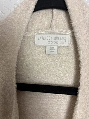 Barefoot Dreams Cozychic Lite Open Front Cardigan Sweater Beige S/M Style 903 – photo 2