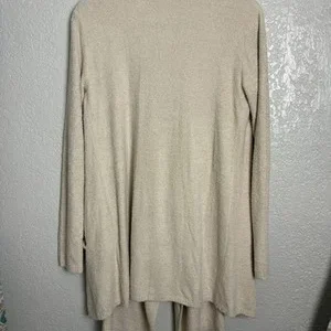 Barefoot Dreams Cozychic Lite Open Front Cardigan Sweater Beige S/M Style 903 – photo 3