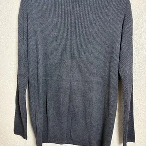 Barefoot Dreams CozyChic Ultra Lite V-Neck Ribbed Sweater Charcoal Grey XS – photo 2
