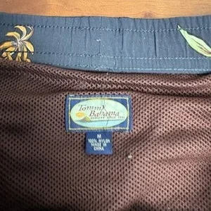 Tommy Bahama Men's Swim Trunks Shorts Navy Blue Size M Nylon Marlin Graphic – photo 2