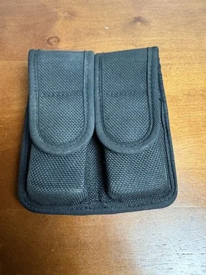 Bianchi International Double Magazine Pouch Nylon Tactical Holster Black