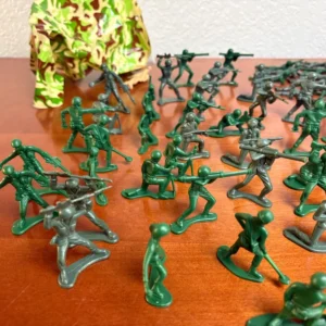 MPC Tim Mee Vintage Plastic Army Men Soldier Lot Camo Tent Tan Green 120+pc – photo 6