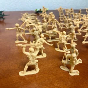 MPC Tim Mee Vintage Plastic Army Men Soldier Lot Camo Tent Tan Green 120+pc – photo 7