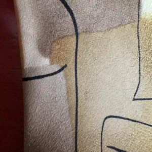 J. Garcia Silk Tie Robot Neurosis Collection 41 Abstract Gold Tan Gray Flawed – photo 3