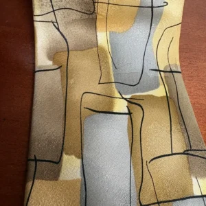 J. Garcia Silk Tie Robot Neurosis Collection 41 Abstract Gold Tan Gray Flawed – photo 4