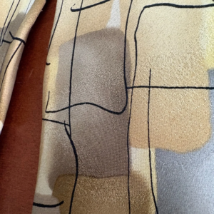 J. Garcia Silk Tie Robot Neurosis Collection 41 Abstract Gold Tan Gray Flawed – photo 5