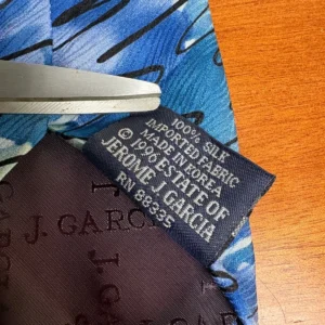 J. Garcia Silk Tie 1996 Estate of Jerome J Garcia Vintage Abstract Blue Wave – photo 10