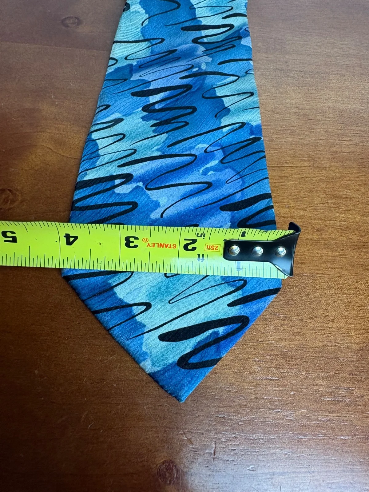 J. Garcia Silk Tie 1996 Estate of Jerome J Garcia Vintage Abstract Blue Wave – photo 2