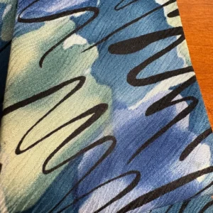 J. Garcia Silk Tie 1996 Estate of Jerome J Garcia Vintage Abstract Blue Wave – photo 3