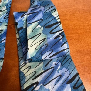 J. Garcia Silk Tie 1996 Estate of Jerome J Garcia Vintage Abstract Blue Wave – photo 4