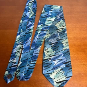 J. Garcia Silk Tie 1996 Estate of Jerome J Garcia Vintage Abstract Blue Wave – photo 6