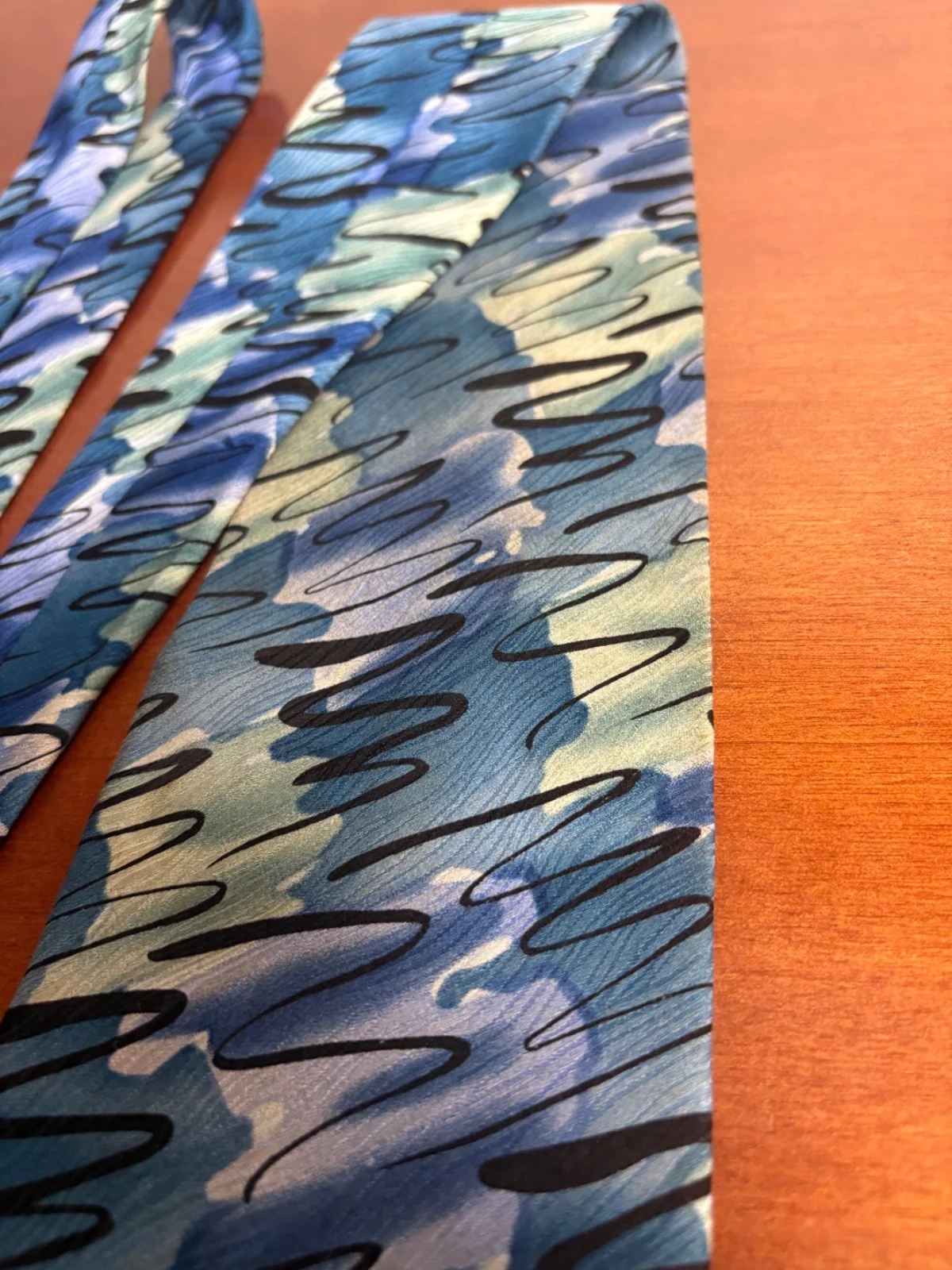 J. Garcia Silk Tie 1996 Estate of Jerome J Garcia Vintage Abstract Blue Wave – photo 7