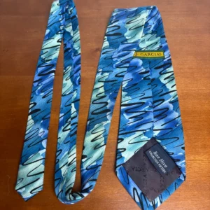 J. Garcia Silk Tie 1996 Estate of Jerome J Garcia Vintage Abstract Blue Wave – photo 9