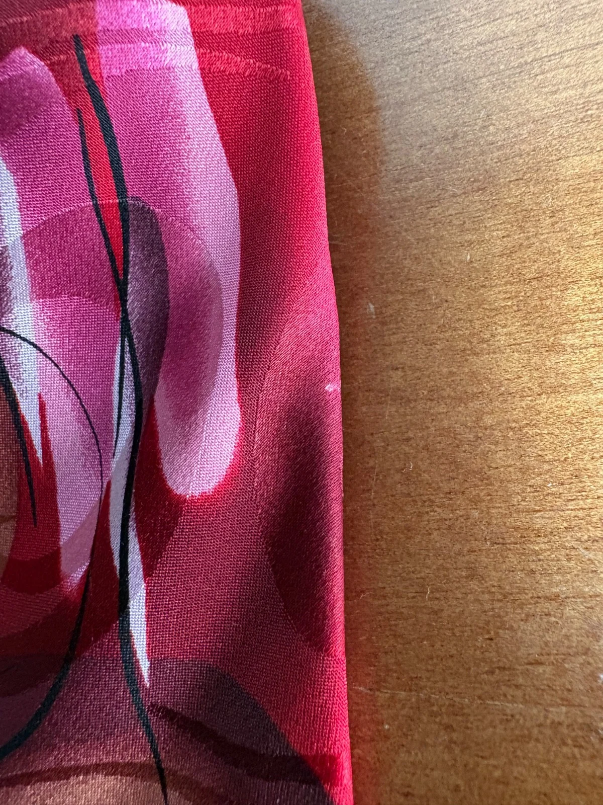 J. Garcia South of the Border Collection 38 Silk Tie Abstract Red Pink Swirl – photo 2