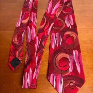 J. Garcia South of the Border Collection 38 Silk Tie Abstract Red Pink Swirl – photo 4