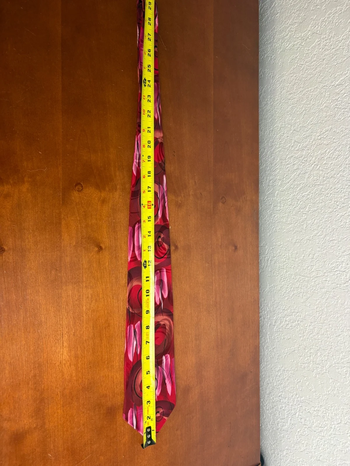 J. Garcia South of the Border Collection 38 Silk Tie Abstract Red Pink Swirl – photo 8