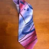 J. Garcia Hieroglyphics Collection 40 Silk Tie Abstract Purple Pink Blue 2005