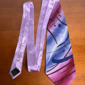 J. Garcia Hieroglyphics Collection 40 Silk Tie Abstract Purple Pink Blue 2005 – photo 3