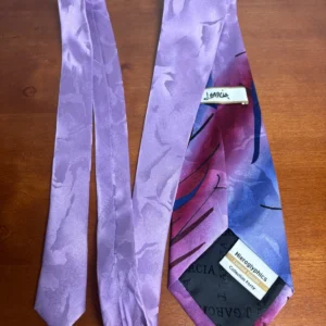 J. Garcia Hieroglyphics Collection 40 Silk Tie Abstract Purple Pink Blue 2005 – photo 4
