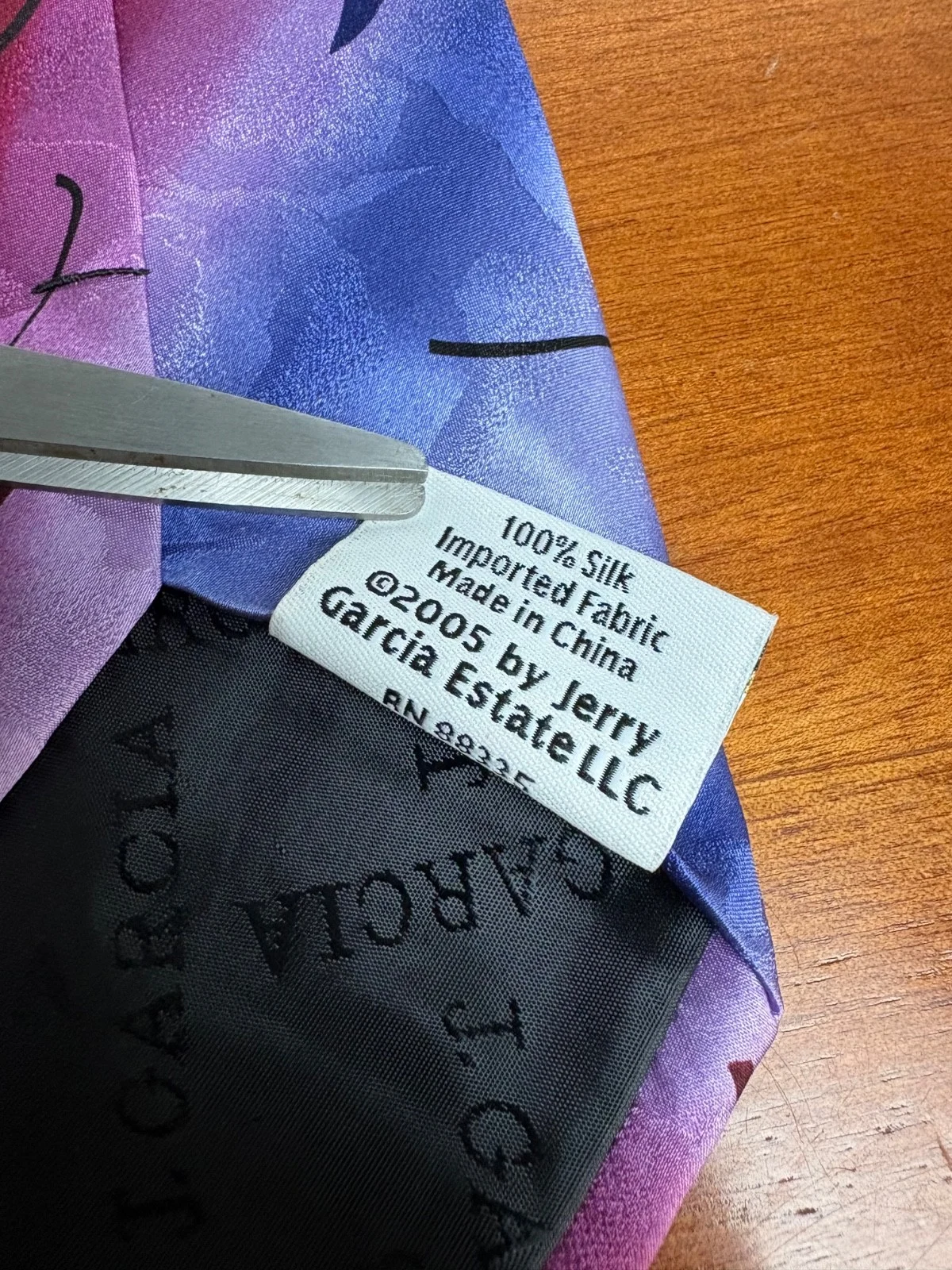 J. Garcia Hieroglyphics Collection 40 Silk Tie Abstract Purple Pink Blue 2005 – photo 5