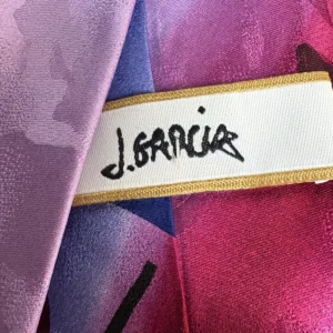 J. Garcia Hieroglyphics Collection 40 Silk Tie Abstract Purple Pink Blue 2005 – photo 6