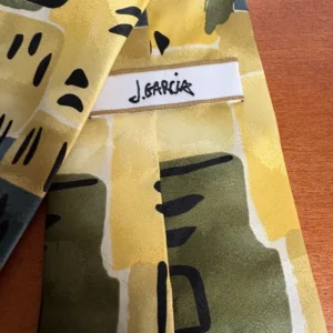 J. Garcia Robot Neurosis Collection 41 Silk Tie Vintage Abstract Yellow Green – photo 6