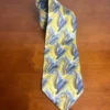 J. Garcia Red Meadow Collection 41 Silk Tie Abstract Yellow Blue Geometric 2005