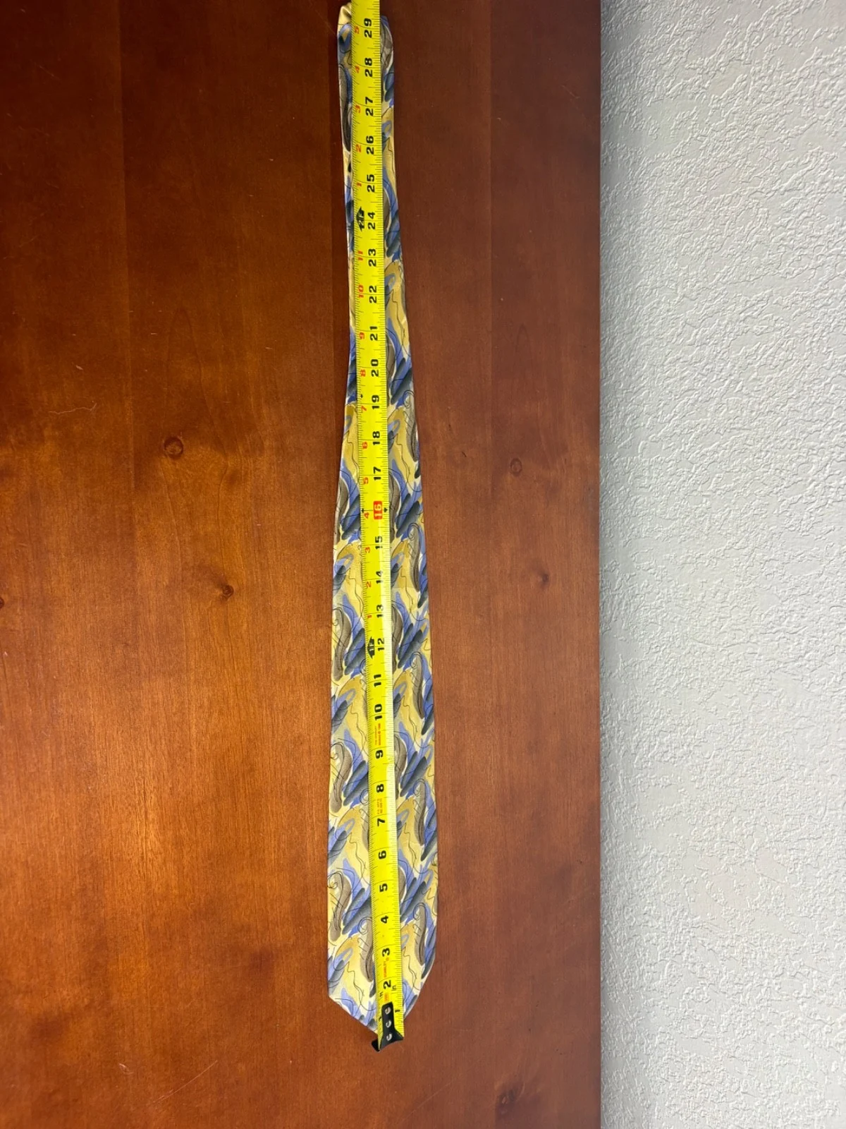 J. Garcia Red Meadow Collection 41 Silk Tie Abstract Yellow Blue Geometric 2005 – photo 7