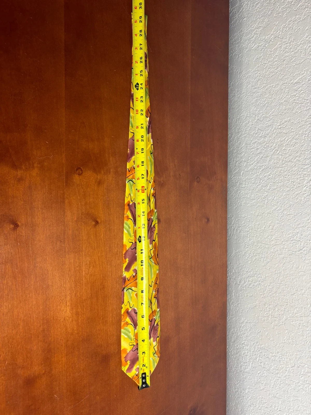 J. Garcia California Mission Collection 38 Silk Tie Vintage Leaf Pattern Yellow – photo 7