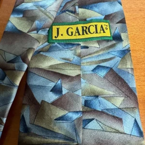 J. Garcia The Blue Iceberg Collection 15 Silk Tie Vintage Abstract Grey 1996 – photo 7