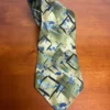 J. Garcia Arizona Collection 28 Silk Tie Vintage Abstract Green Blue 1996