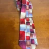 J. Garcia Big Radio & Lamp Collection 53 Silk Tie Geometric Abstract Red Blue