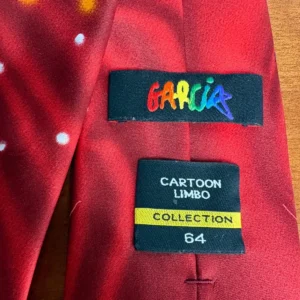 J. Garcia Cartoon Limbo Collection 64 Christmas Tie Sking Santa Reindeer Red – photo 6