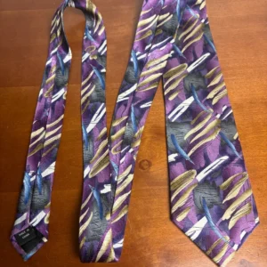 J. Garcia Silk Necktie "Zoot" Collection Fifty-Four Purple Abstract Art Tie – photo 3