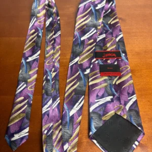 J. Garcia Silk Necktie "Zoot" Collection Fifty-Four Purple Abstract Art Tie – photo 5