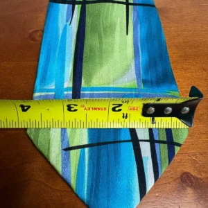 J. Garcia "Space Containers" Silk Necktie Vintage 2004 Abstract Blue Green – photo 5
