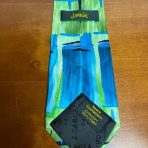 J. Garcia "Space Containers" Silk Necktie Vintage 2004 Abstract Blue Green – photo 6
